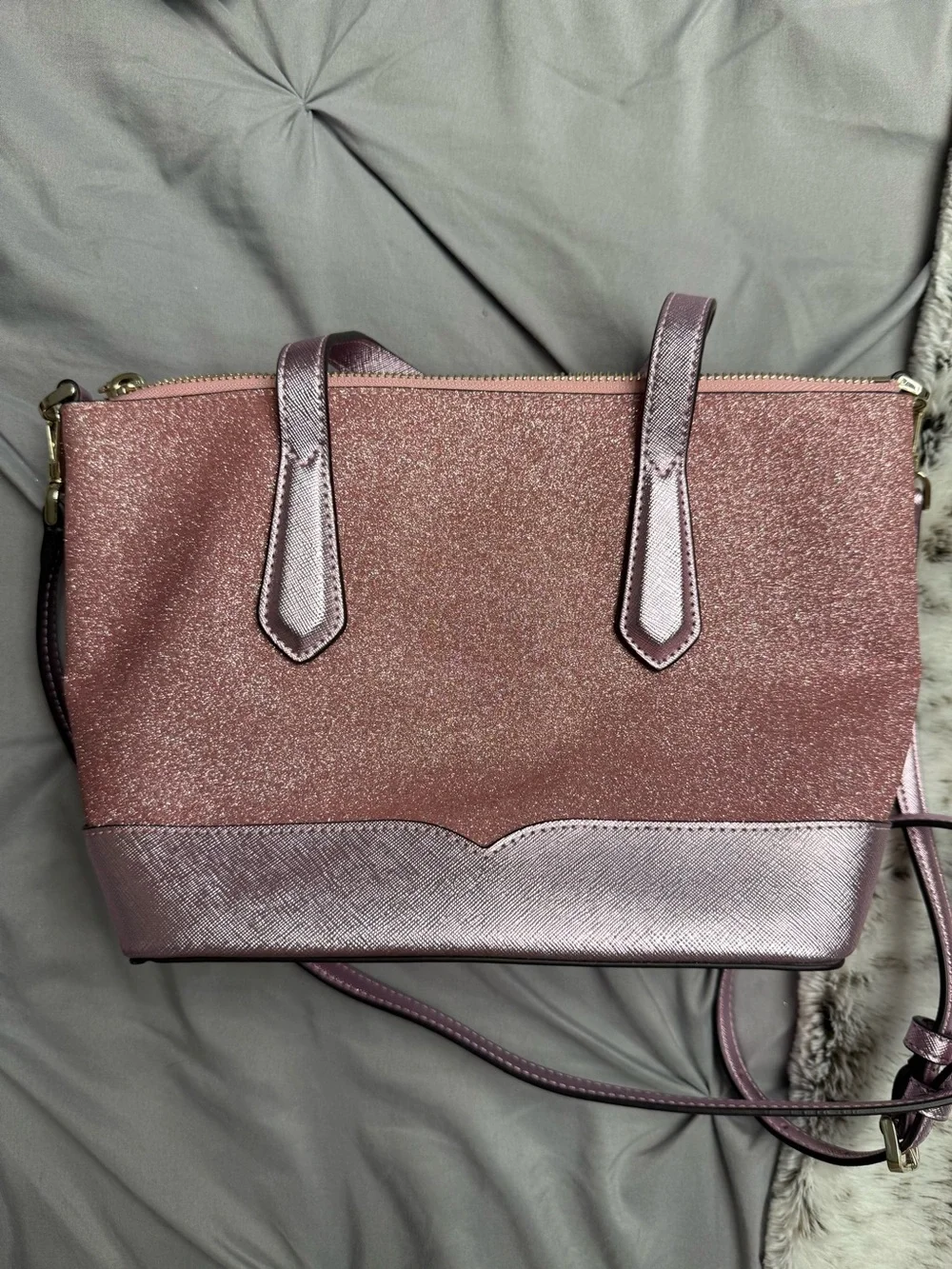 kate spade Metallic Pink Glitter Satchel